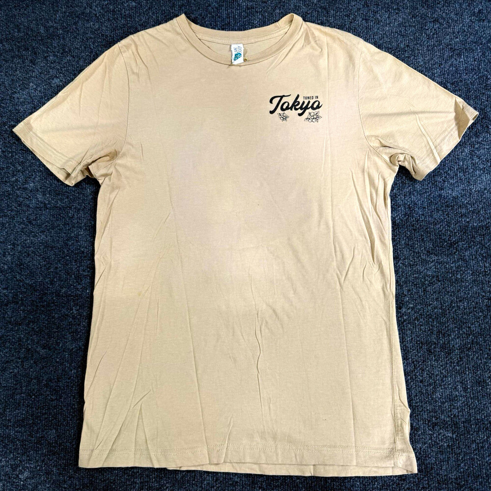 Lane Seven Mens Medium Tokyo Legends Tiger Graphic Tee Tan Japanese Floral Tee